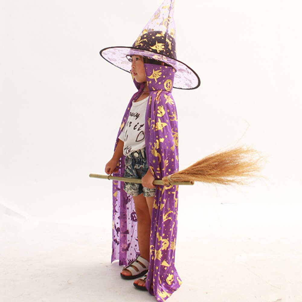 Halloween mantel barnkalas barn cosplay häxa kläder rollspel hatt rolig kväll fest mantel ropa mujer pumpa barn kläder