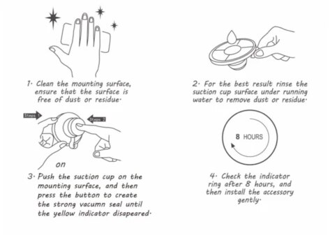 Krachtige Zuignap Douchekop Houder Base Badkamer Douchekop Bevestiging Muur Beugel Badkamer Accessoires