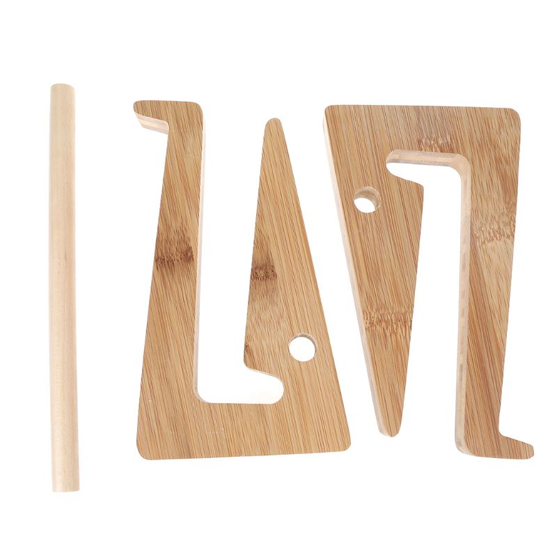 Laptop Holder Keyboard Detachable Desk Stand Wooden Mount Foldable Portable for Apple Macbook Tablet PC Notebook 15"-17"