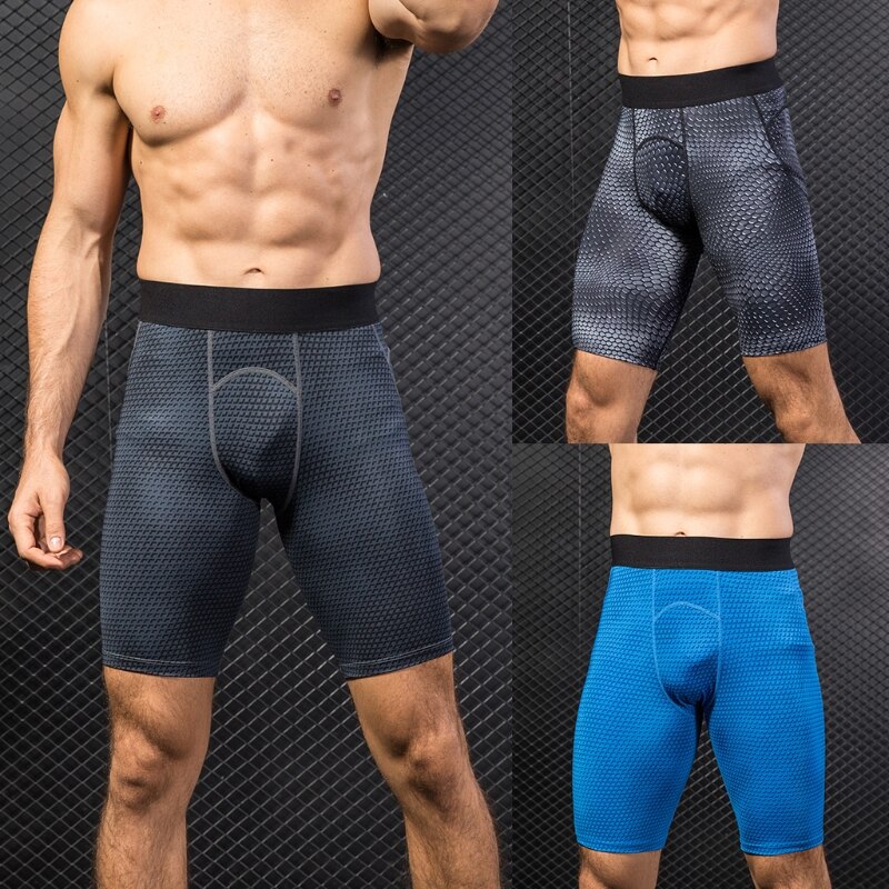 Ropa de compresión para el gimnasio deportiva para hombre bajo la capa Base pantalones cortos medias atléticas