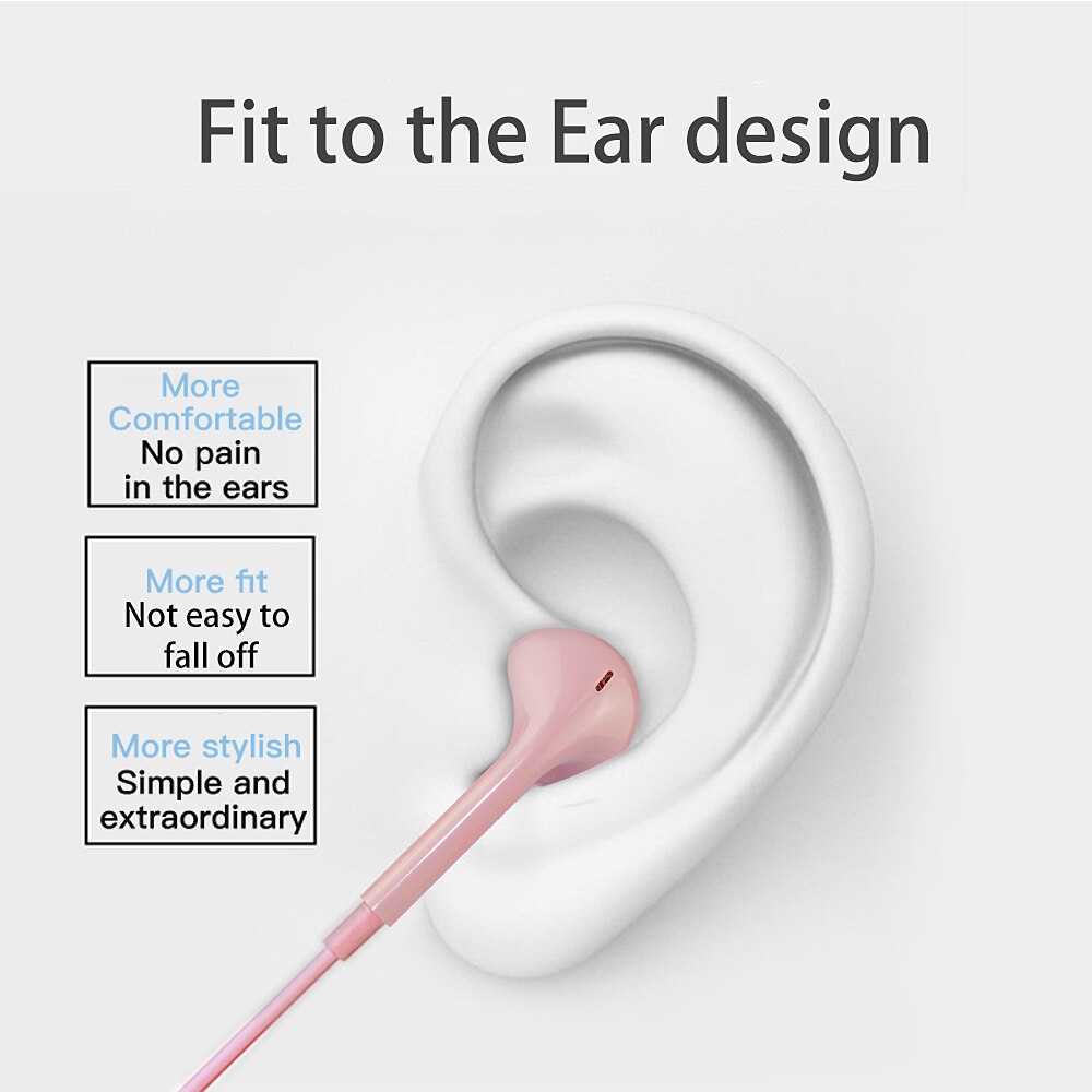 "Roze Bedrade Koptelefoon 3.5Mm Voor Iphone 6S Stereo Oordopjes Gaming Headsets Voor Iphone 6 Universele Mobiele telefoon Met 3.5 Interface