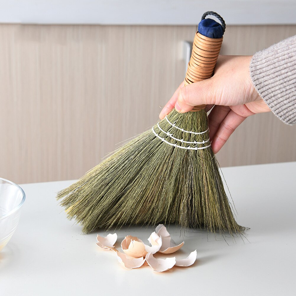 Cleaning Tools Home Manual Straw Broom Plant Fibres Straw Broom With Short Handle Soft Hair Straw Broom Cleaning Tools