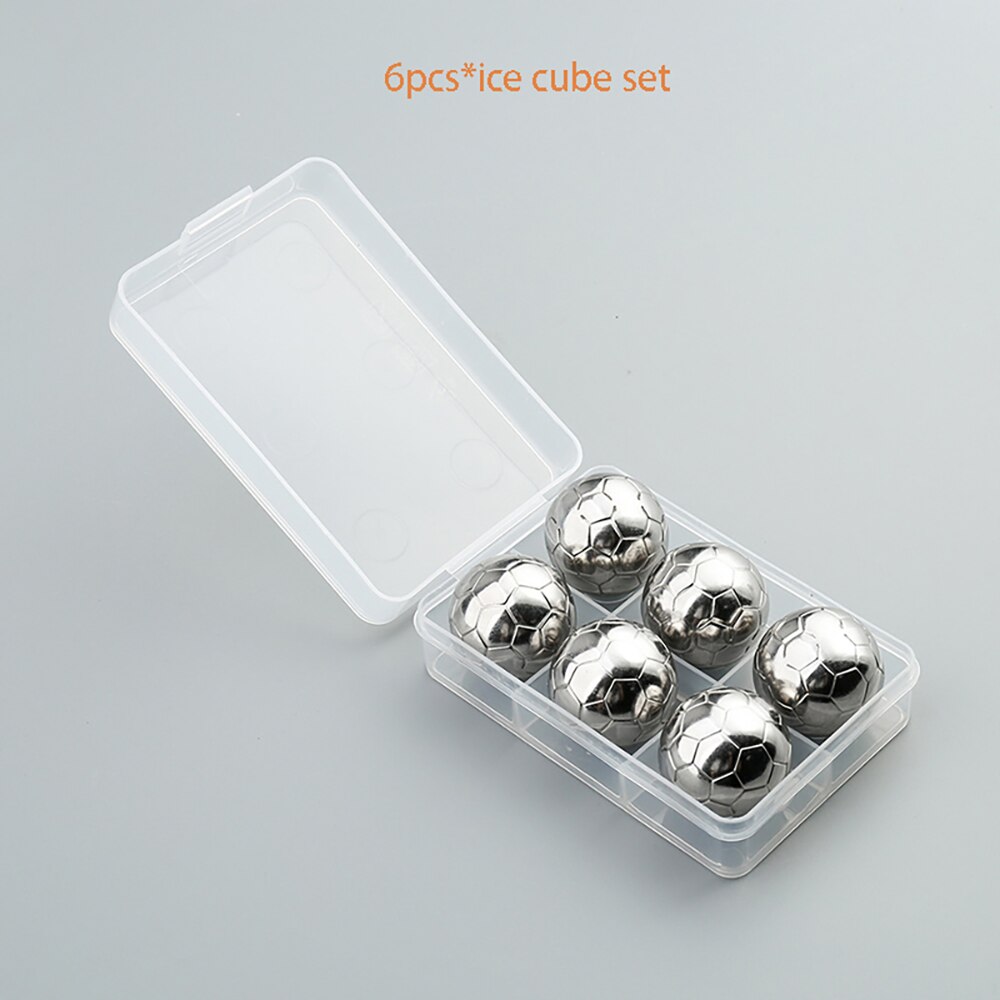 Metal Ice Cubes Set Premium Whisky Chilling Stones Metal Ice Cube: 6Pcs