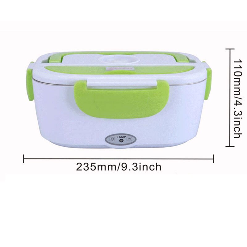 Fiambrera de calefacción para coche y hogar, termostato para comida, calentador, contenedor, Mini olla para arroz, enchufe europeo y estadounidense, 12V/24V, 110V y 220V