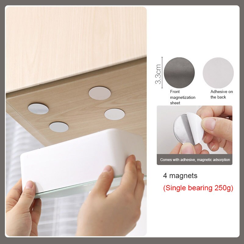 In Voorraad! Zelfklevende Magnetische Stickers Kan Worden Gesneden Adhesive Magnetische Haak Punch-Gratis Keuken Muur Magneet Patch Magnetische Haken Gereedschap