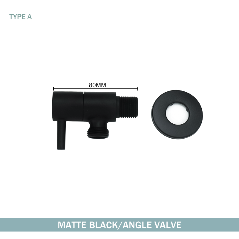 Messing Kraan Ventiel Muur Gemonteerde Socket Buitendraad G1/2 "Zwarte Kraan Douche Messing Hoek Ventiel Badkuip Accessoires: Brons