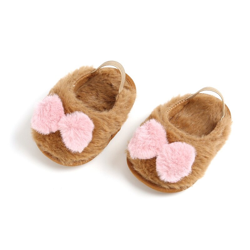 Nueva Sandalia de verano, sandalias suaves con lazo de felpa, deslizador de chica para bebé, zapatos transpirables de piel para bebé, zapatos simples elásticos de princesa para bebé: C / 13-18 meses