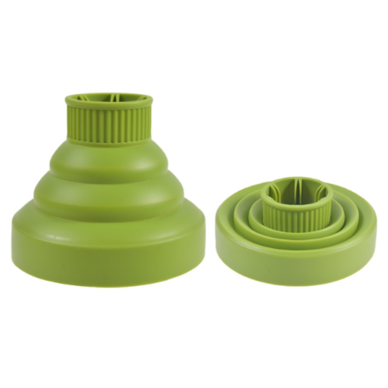 Difusor de secador de pelo de silicona, cubierta plegable resistente a la temperatura, soplador de secado rizado, Accesorios para peinados, 1 ud.: Borgoña