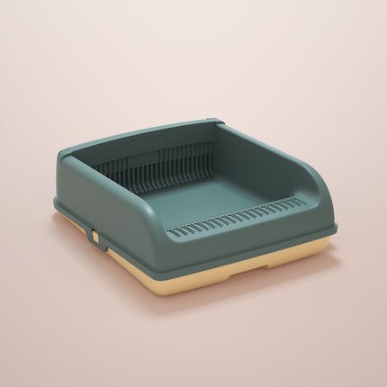 Litière de luxe pour chat, litière fermée, jardin, cuvette semi-automatique, toilette pour chat OO50MS: Semi-automatic C