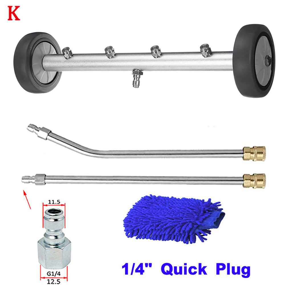 Limpiador de chasis, escoba de agua, lavado de Chasis de coche para Karcher/Parkside/Black Decker, lava la parte inferior de las boquillas de lavado del coche: Morado