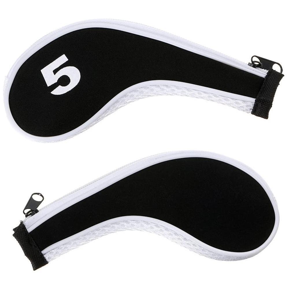 12 stuks/set golfclubhoes met rits, golfijzerhoes, neopreen set, putterbeschermhoes, hoofdbeschermer,  a4 5