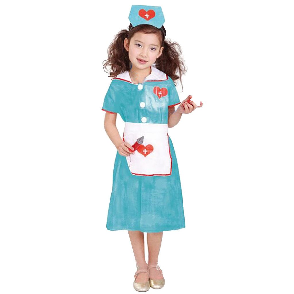 1 einstellen freundlicher Kleidung Rolle Spielen Kostüm Arzt der Insgesamt Weiß Kleid Krankenschwester Uniform Pädagogisches Arzt Spielzeug Für freundlicher: Blau XL