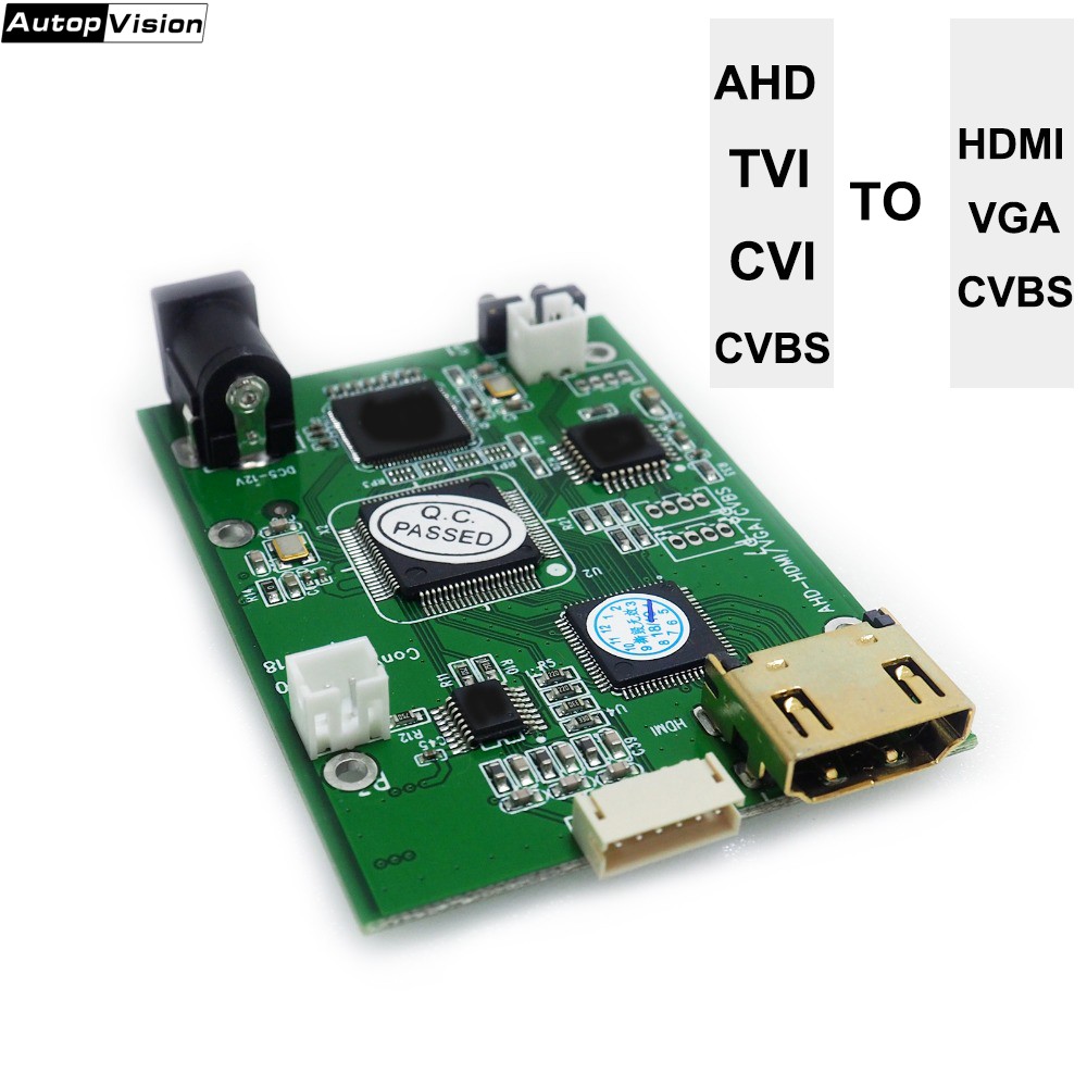 AHD41 4-in-1 HD Video Signaal Converter Board AHD TVI CVI CVBS signaal naar HDMI VGA CVBS signaal converter board AHD41