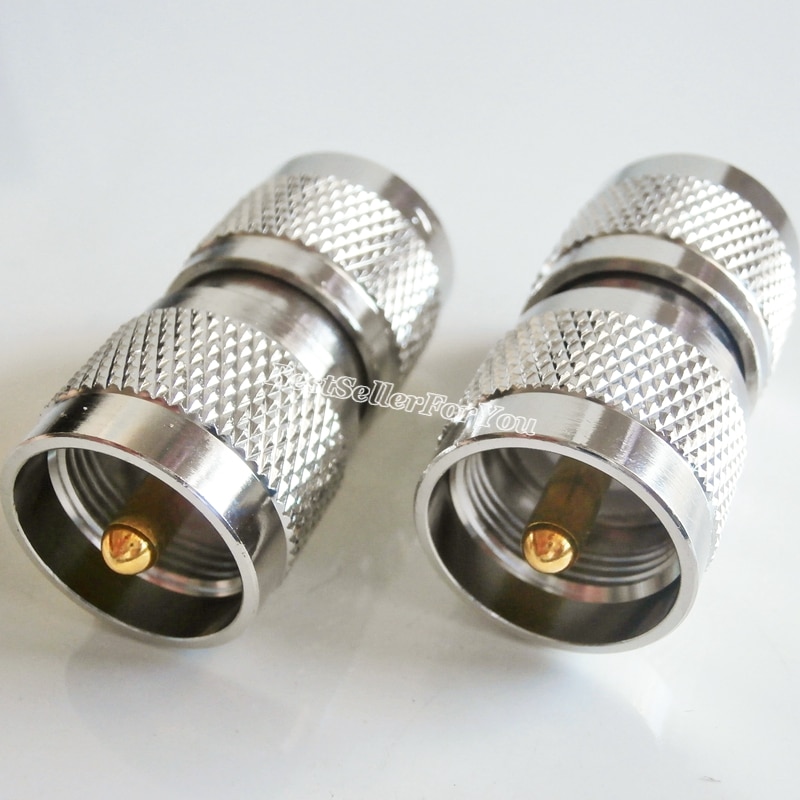 1Piece UHF Male To PL259 PL-259 Male Plug In Series RF Coaxial Adapter Connector