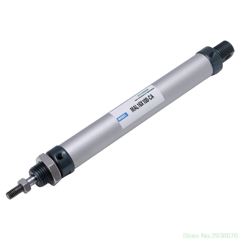 MAL 16mm x 50/100/150/200mm simple tige Double effet Mini vérin pneumatique directe Support: 2