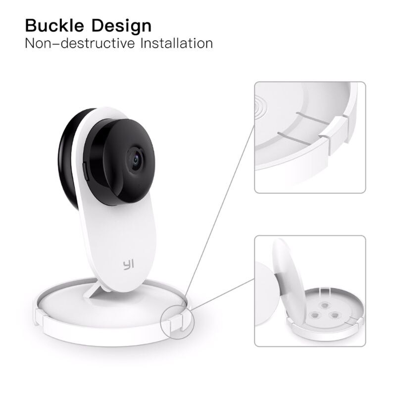 Soporte de montaje en pared para cámara de plástico giratorio de 360 grados, accesorios para cámara de seguridad Mi/Yi Smart Home, 2 unidades