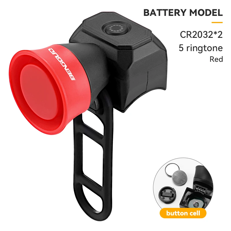 Fahrradhupe Mountainbike Mini USB Ladung Wasserdichte elektronische Fahrradklingel Reitausrügestochen freundlicher Rolle Zubehör: Braun
