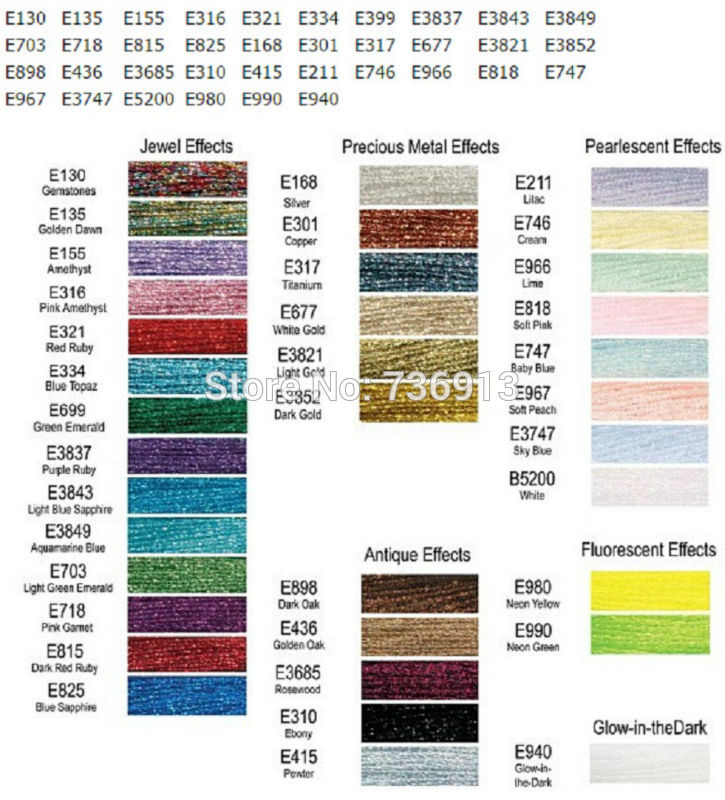 DMC Embroidery / Cross Stitch Metal Floss Thread / Metallic Floss Thread / Metalline Floss Thread