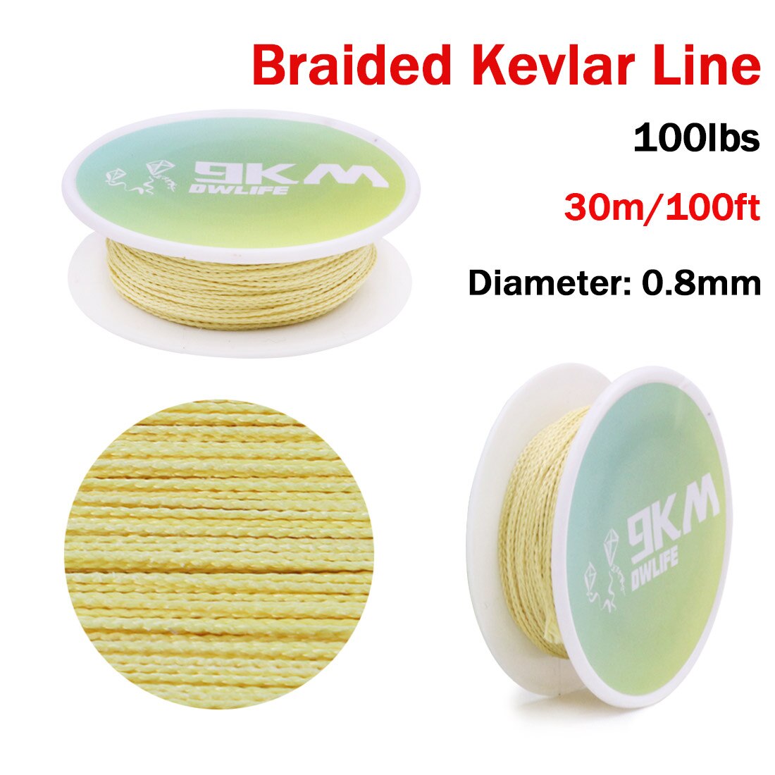 Línea de Kevlar trenzada de 0,4 ~ 3,5mm, línea de asistencia para pesca, alta resistencia a la tracción, cuerda para cometa voladora, Camping, senderismo, cable para exteriores: Blanco