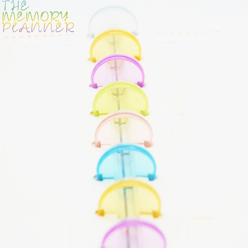 50pcs Fajas 24mm Discbound Planner Notebook Binder Discbound Notebook Binding Discs Binders Plastic Rings Mushroom Disc Binding