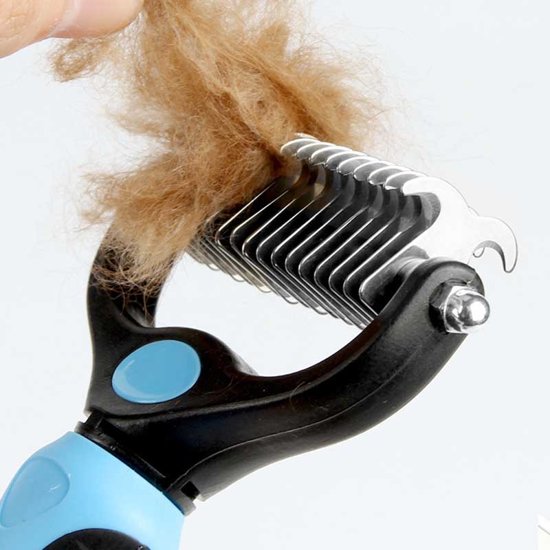 Hair Removal Comb for Dogs Cat Detangler Fur Trimming Dematting Deshedding Brush Grooming Tool For matted Long Hair Curly Pet