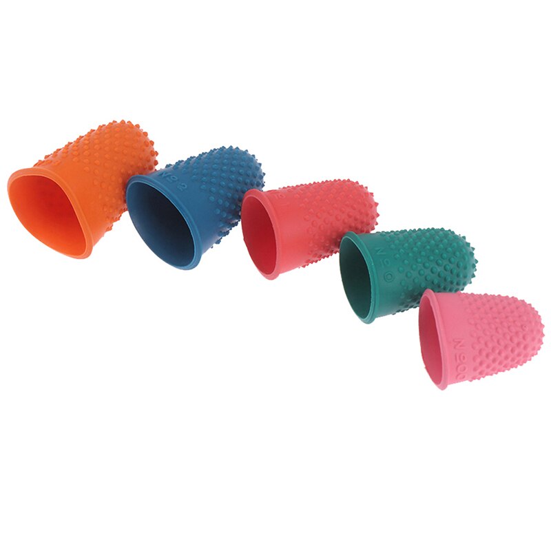 5Pcs Counting Cone Rubber Thimble Protector Sewing Quilter Finger Tip Craft Needlework Sewing Accessories