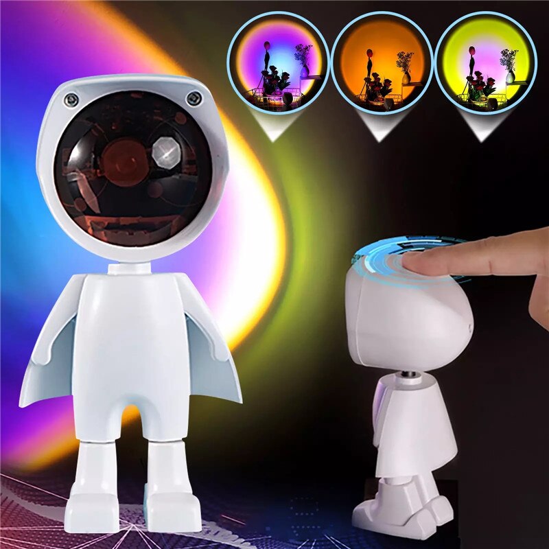 De Zon Nooit Sets Projector Lamp Robot Zonsondergang Projectie Nachtverlichting Zonsondergang Lamp Projector Led Night Verlichting Sfeer Licht