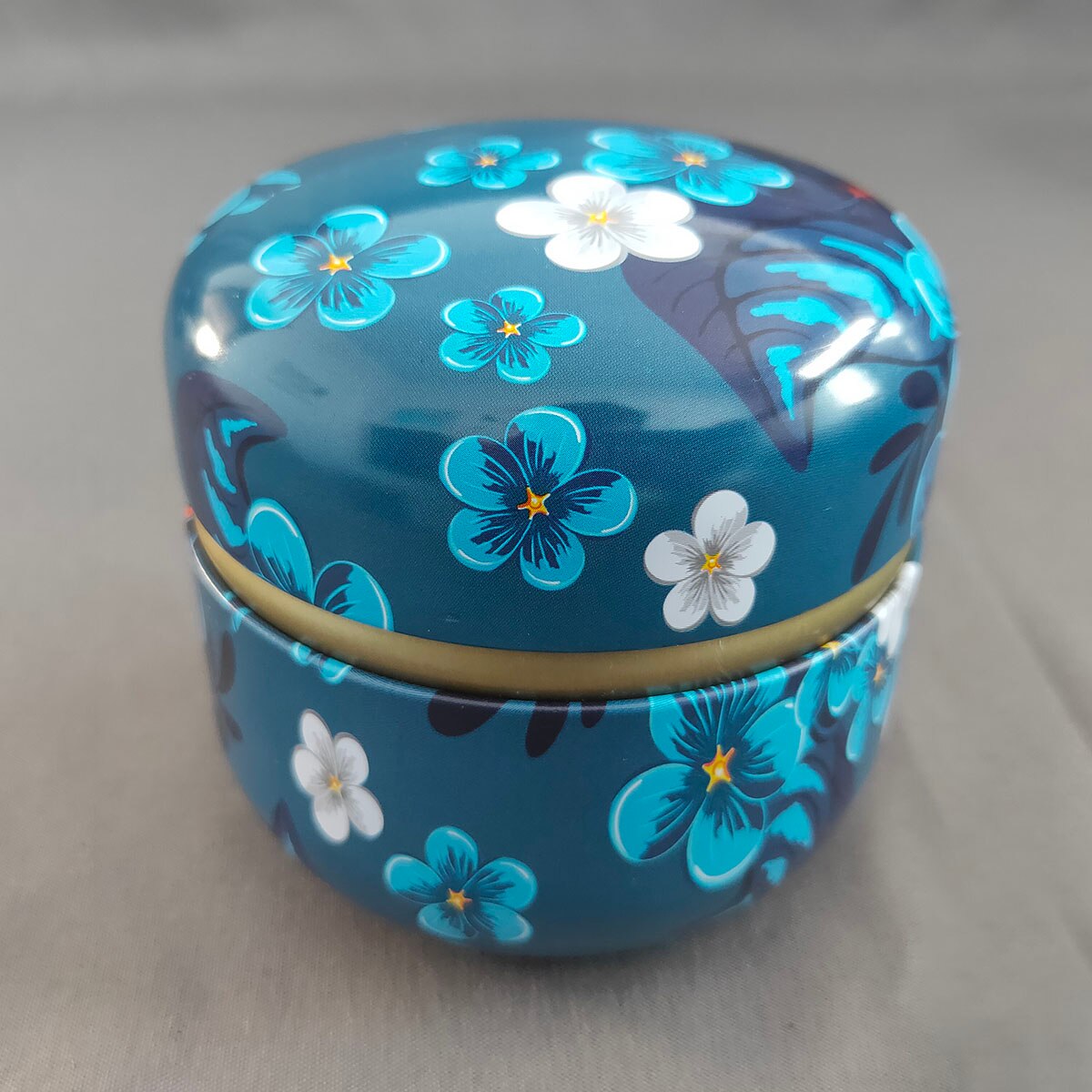 Mini Tea Storage Containers Tea Coffee Tins Flowers Pattern Food Storage Box for Herb Candy Chocolate Sugar Spices Candle: style 13