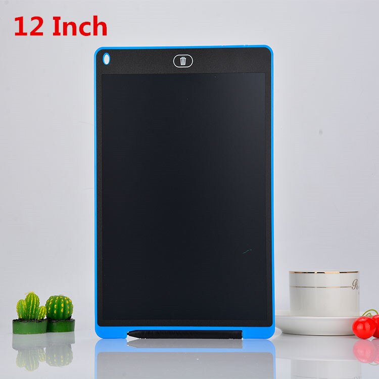 Kids Drawing Tablet Digital Graphics Tablet LCD Writing Tablet 12 Inch Electronic Notepad Portable Drawing Board Handwriting pad: Blue 12 inch