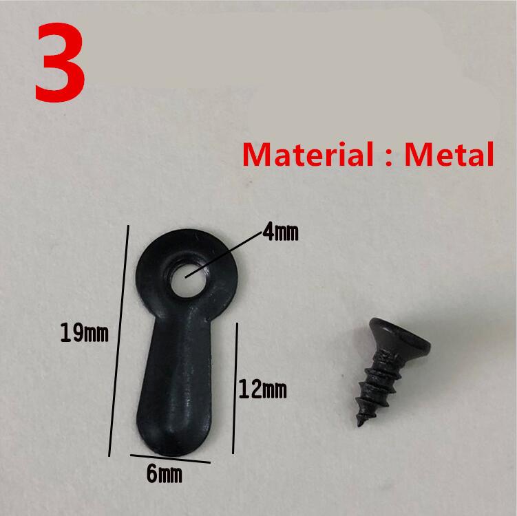 50pc sorte klar metal plastik fotoramme spejl bagplade drejeknap roterende låseknapper til fastgørelse af brad billedramme tilbehør: 3