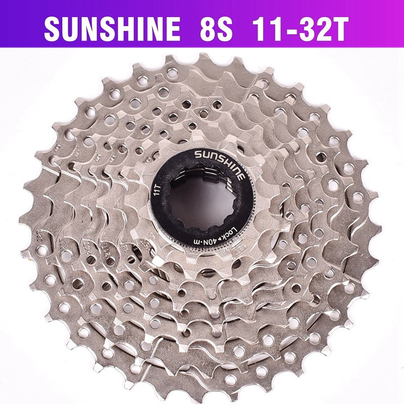 SUNSHINE MTB Bike Freewheel For 8 speed 8S 11-32 36 40 42T MTB Mountain Bike Flywheel 8 24 Speed Cassette Sprocket: 8S 11-32T