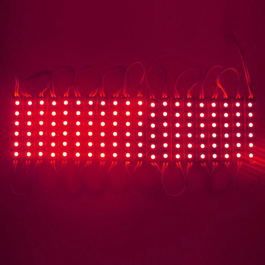 Módulo de luz LED Super brillante SMD 5054, 6LED, cc 12V, módulo de retroiluminación LED impermeable, lámpara de luz frontal de almacén, 20 unids/lote: Red