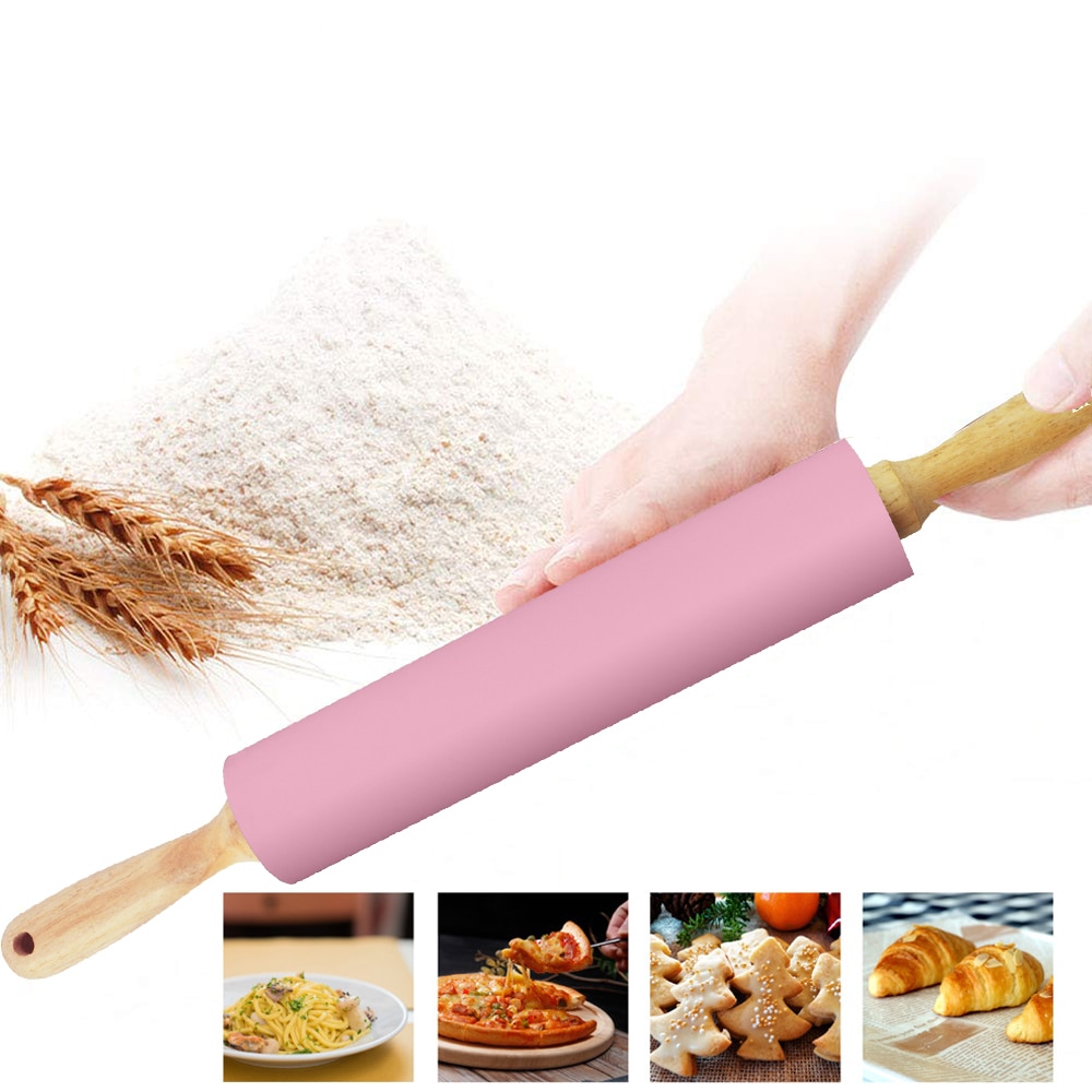 Ehz bakset grote siliconen bakmat extra dikke antiaanbaklaag bakmat voor gebak, zwijnenvlees, deegroller, bakmat