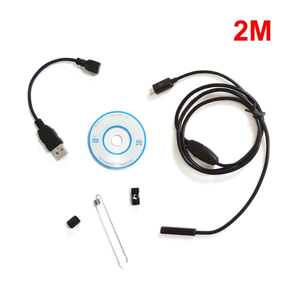 Endoscopio inalámbrico HD Wifi USB, boroscopio IP67, impermeable, cámara de serpiente Flexible de inspección Android 2/3, 5/5M con 6 luces LED