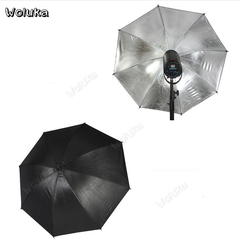 Sort sølv reflekterende paraply flash 100cm parapluie foto paraply fotografering umberella studieudstyr 40 tommer  cd50 t10