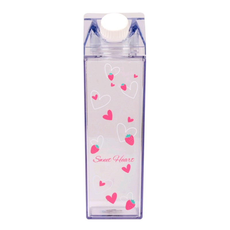 Contenitore trasparente trasparente del succo della bevanda della bottiglia di acqua del latte di plastica delle bevande all'aperto a tenuta stagna 500ml: -D