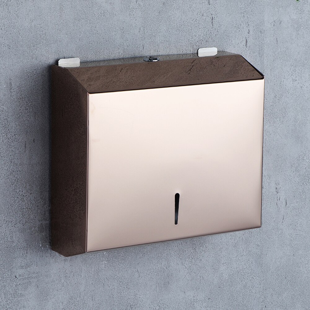 Wall Mounted Bathroom Tissue Dispenser Stainless Steel Tissue Box Holder for Multifold Paper Towels with Safety Lock for Toilet
