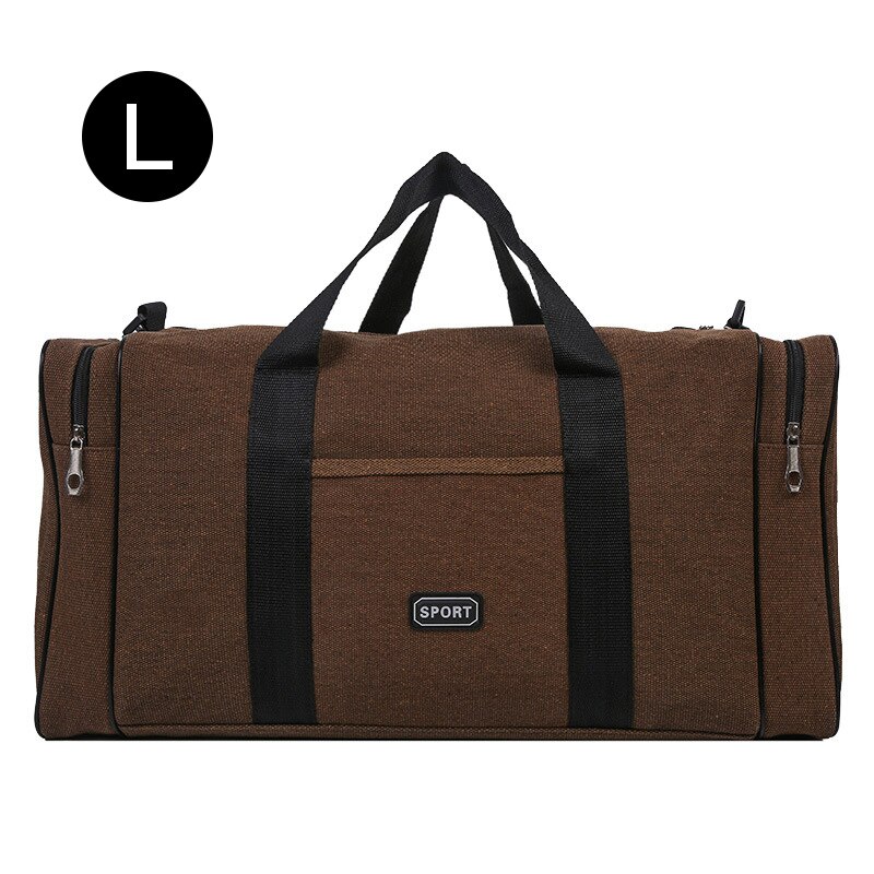 Waterdichte Oxford Reistas Handtas Koffer Sport Sporttas Grote Capaciteit Opvouwbare Opslag Bagage Carry Op Plunjezak XA634F: Brown L