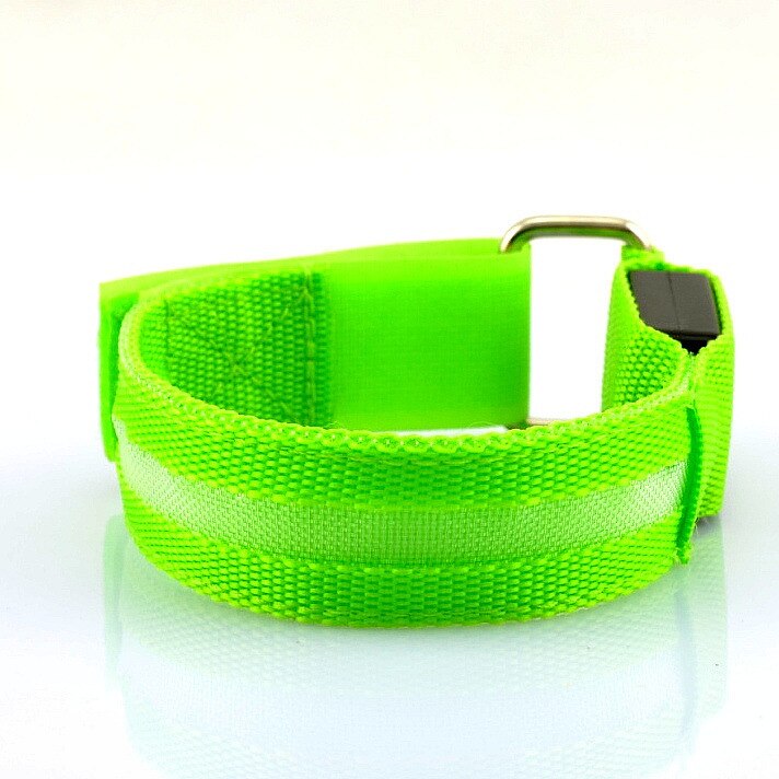 USB draussen LED Nacht Laufen Licht Armbinde Sicherheit Reflektierende warnen Licht Armbinde Blinkt Gürtel: Grün