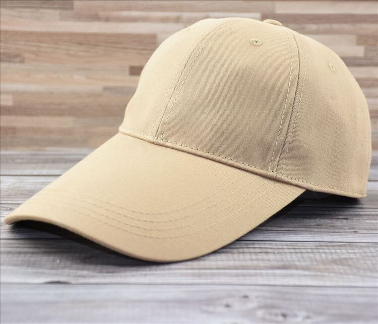 55-60cm 60-65cm 11cm long visor large head Man Big Size Causal Peaked Hats Cool Hip Hop Hat Man Plus Size Baseball Caps: Khaki / 55 to 59cm