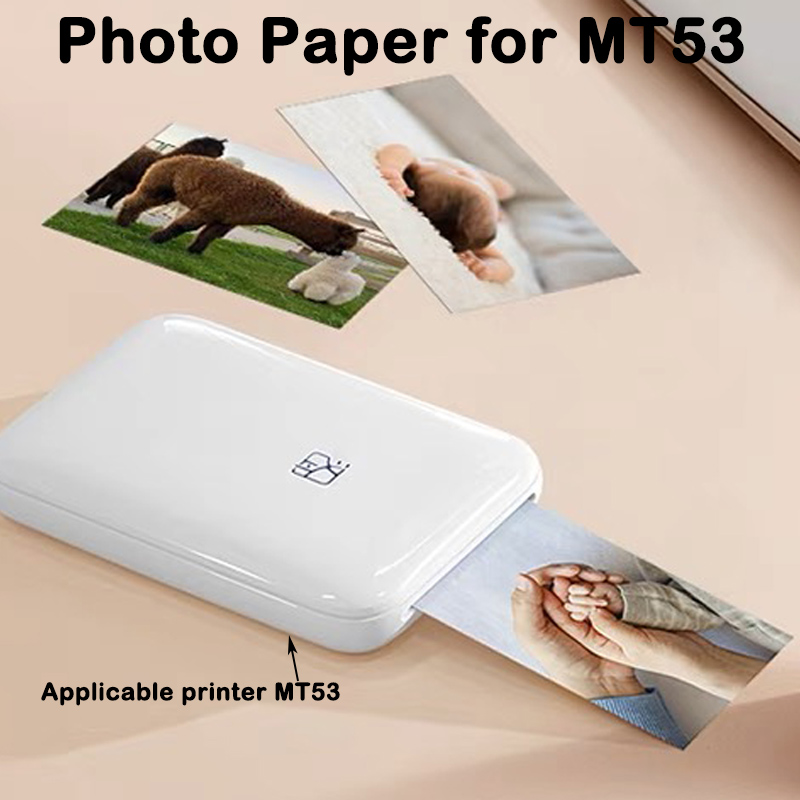 Papel fotográfico autoadhesivo Original MT53, papel fotográfico adhesivo de 2x3 pulgadas para Mini impresora fotográfica en color de bolsillo HPRT MT53