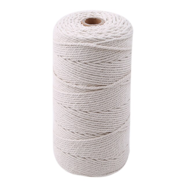 1mm/2mm/3mm Natural Handmade Cotton Cord Thread Macrame Crochet Rope DIY Hanging Tapestry Weaving Yarn Knitting Rope: 2mm x 200m