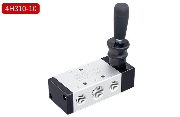 Air Valve Switch Manual Hand Wrench 4H210-08 4H310-10 4H410-15 Pneumatic Control Pull 1/4" 2 Position 5 Port Plate Reversing: 4H210-10