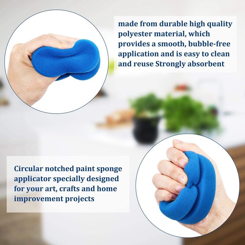 3 PCS Paint Sponge Applicator Round Painting Sponge Craft Sponges Synthetic Artist Sponges Watercolor Sponges