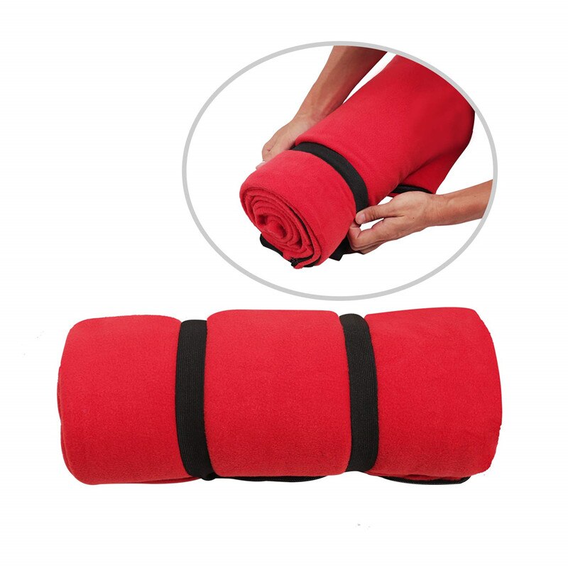 Fleece sovsäck liner reselakan camping sovsäck backpacking filt för resor, camping, vandring, utomhusaktiviteter: Röd