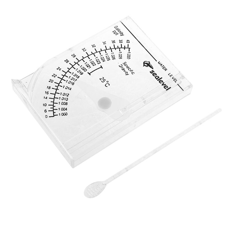 Akvarium marin havssaltvatten hydrometer automatisk saltvatten saltvattensaltmeter kvadratisk exakt salthalt 0-40