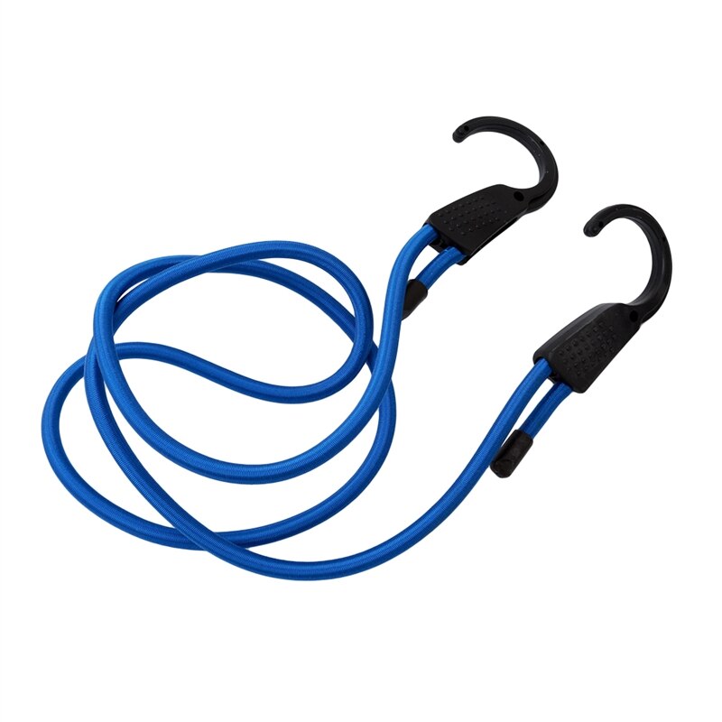 Sterke elastische band, verstelbare spanband, autowaslijnhaak, bagagevastzetgesp, touw voor motorreizen: Blauw
