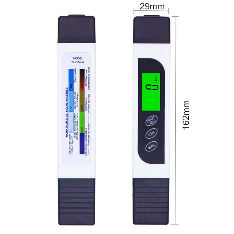 Digitale TDS Meter Draagbare EC Meter 0 ~ 9990ppm 3in1 Water Tester Aquarium Zwembad Testen Pen Zuiverheid Filter Monitor temp & xs