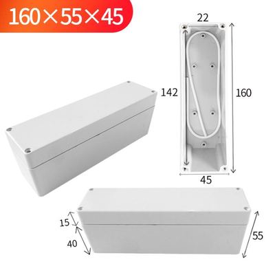 Waterproof Plastic Enclosure Box Electronic Project Instrument Case Electrical Project Box Outdoor Junction Box Housing: 160x55x45