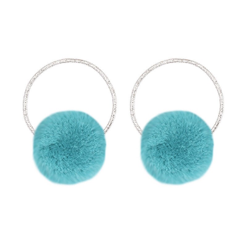 2 Stuks Leuke Baby Kleurrijke Pompoms Haarbanden Elastische Haar Ring Voor Meisjes Haar Tie Touw Kids Hoofddeksels Baby haar Accessoires: 2pcs green